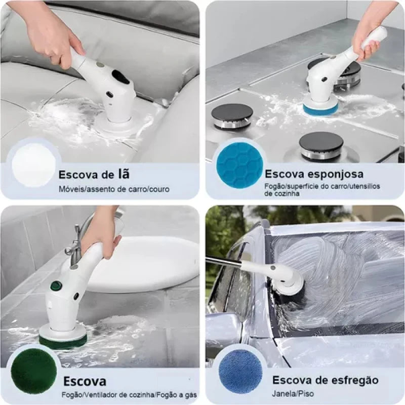 <b>Mop elétrico Escova de limpeza 360 Giratória Usb - NEAT<b>