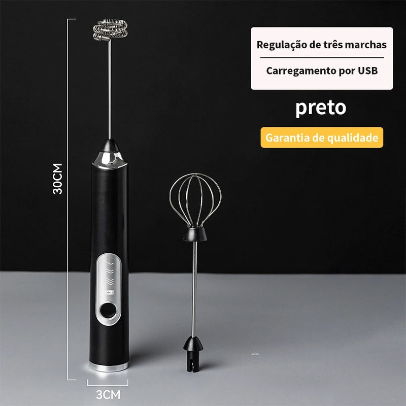 <b> Mini Mixer Portátil Misturador de Bebidas Batedor  USB Recarregáve - NEAT.<b>