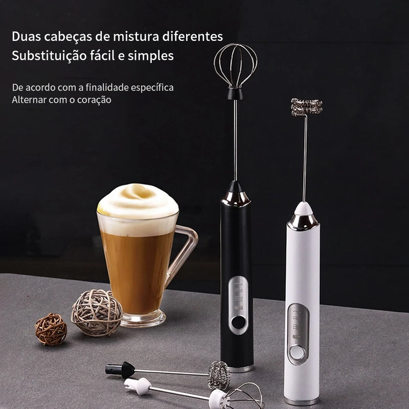 <b> Mini Mixer Portátil Misturador de Bebidas Batedor  USB Recarregáve - NEAT.<b>